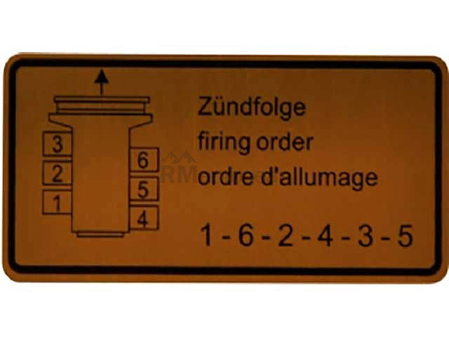 Porsche Firing Order Decal Dansk Classic 90100650200
