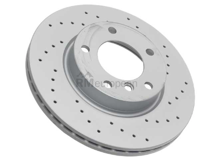 BMW Brake Disc Zimmermann Sport Z Cross Drilled 34116864060