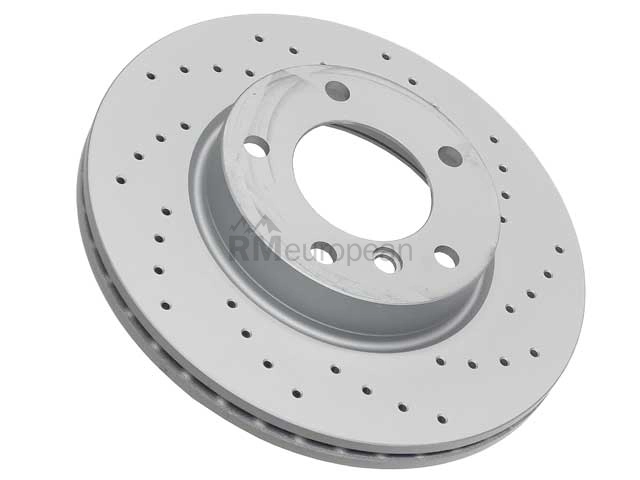 BMW Brake Disc Zimmermann Sport Z Cross Drilled 34116864060