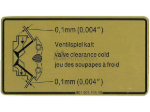 Porsche Valve Adjustment Decal Dansk Classic 90100650300