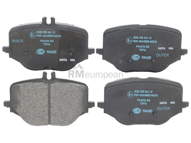 Mercedes Brake Pad Set Hella Brake Systems 0004237101