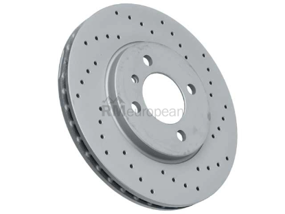 BMW Brake Disc Zimmermann Sport Z Cross Drilled 34111160915